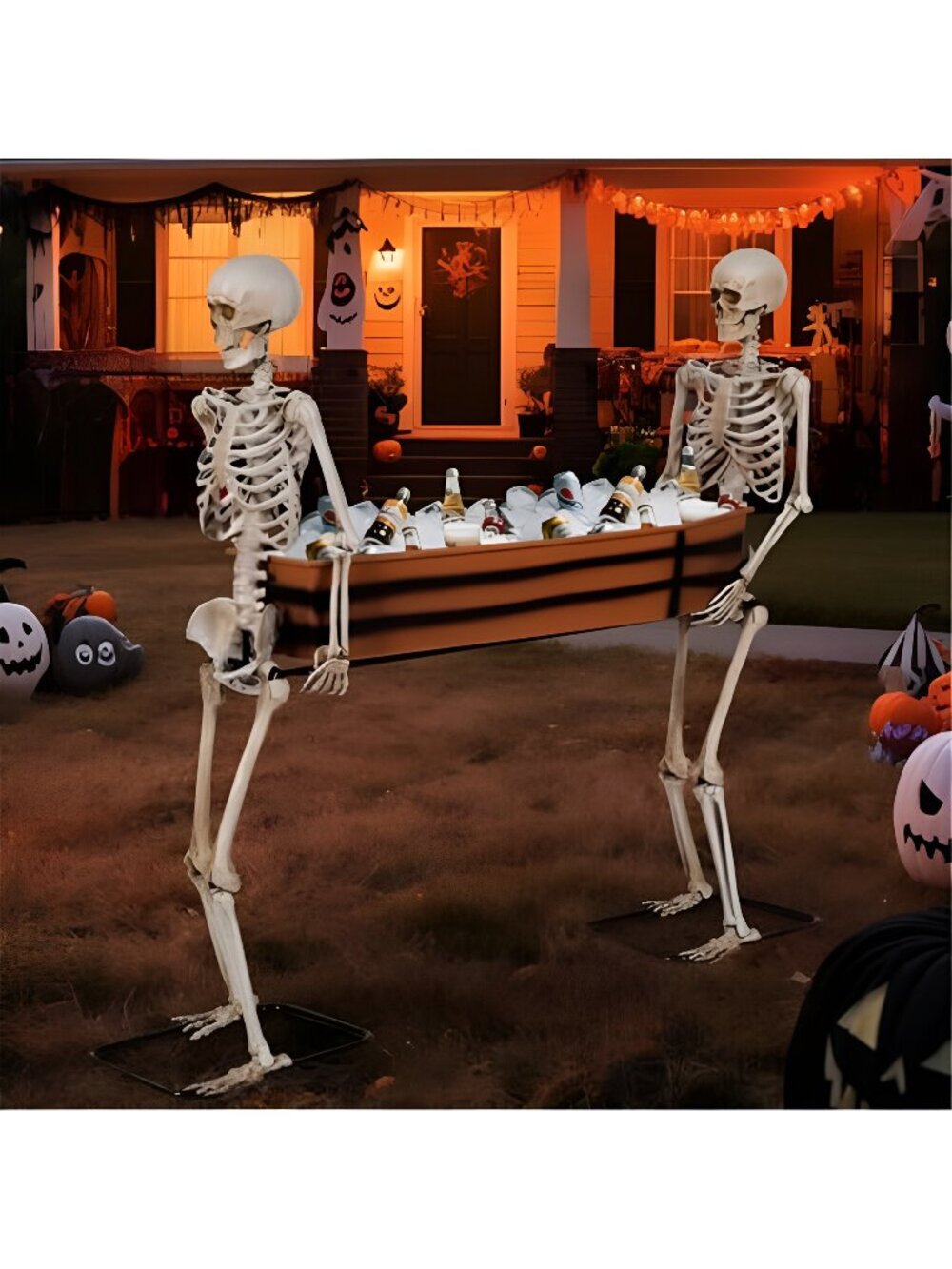 Giant Skeleton Halloween Outdoor Party Decoration - 5ft Posable
